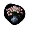 Bloemen - Roze - Tulpen - Vaas Wandcirkel Organisch Forex 3mm klein -3d