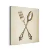 Beige - Vintage - Bestek aluminium wit klein -3d