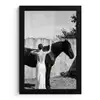 Vrouw - Paard - Artistiek fotolijst zwart zonder passe partout klein -3d