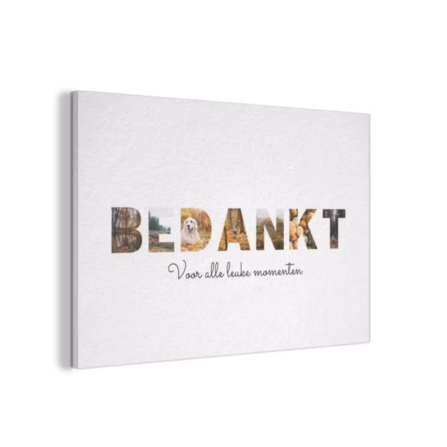 Akoestisch schilderij - Bedankt - Lettercollage