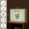 Dino - Bladeren - Grafisch - Groen Light Box met batterij (Wandlamp kind) middel -USP_websiteoverzichtNL