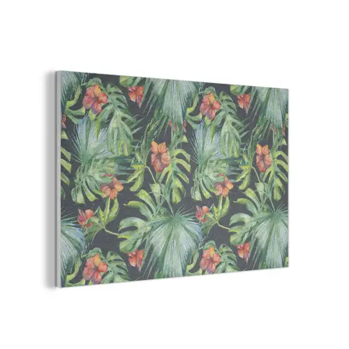 Bladeren - Bloemen - Jungle - Tropisch PET vilt middel -3d