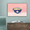 Noodles - Kom - Blauw - Illustratie canvas 2cm klein -sfeer4
