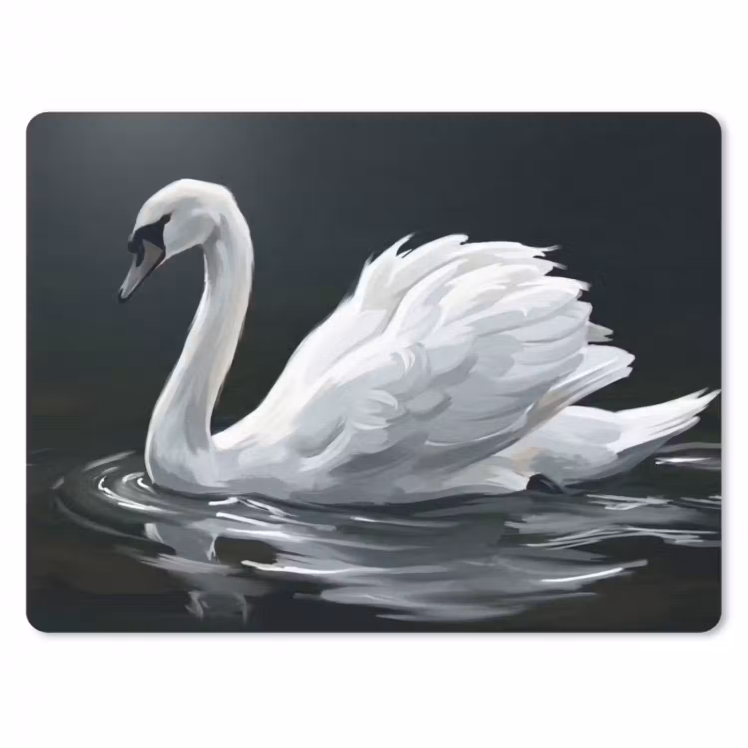 Mauspad - Schwan - Wasser - Natur - Realistisch - Weiß