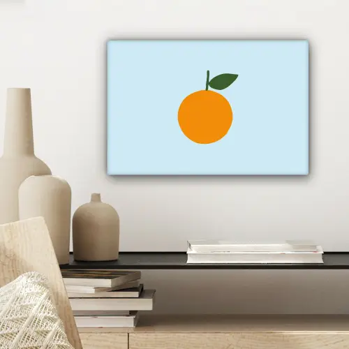Fruit - Sinaasappel - Oranje canvas 2cm klein -sfeer6