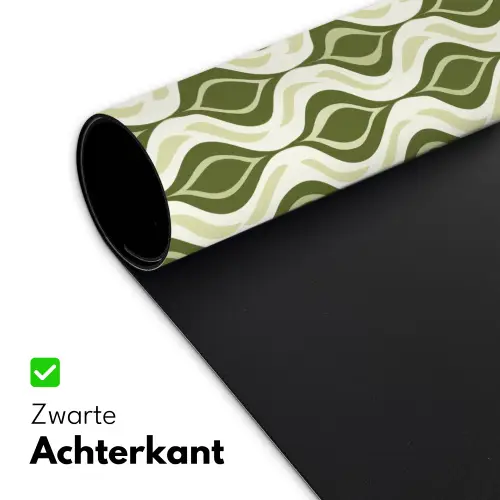 Patroon - Retro - Groen Muismat XXL klein 681 -sfeer2