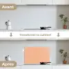 Patroon - Oranje - Lijnen keuken achterwand spatscherm klein 900 -voor_na_FR