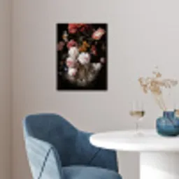 Bloemen - Jan Davidsz de Heem - Tijger - Schilderij - Stilleven - Oude meesters poster papier klein -sfeer3
