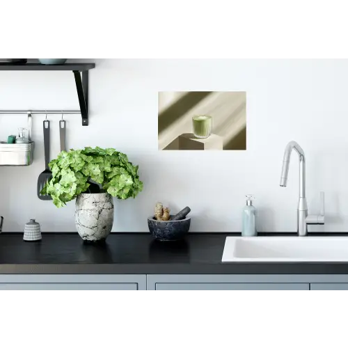 Matcha - Glas - Groen - Minimalistisch Muursticker klein -keuken