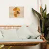 Cirkels - Geel - Minimalistisch tuinposter los doek klein -sfeer7