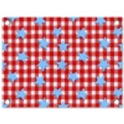 Ruit - Sterren - Rood tuinposter los doek klein 239 -3d