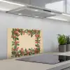 Hulstrand - Bessen - Beige keuken achterwand spatscherm klein -3d_schuin