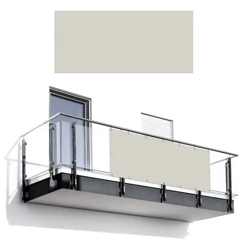 Grijs - Licht - Herfst Balkonbeschermer Duitsland klein 596 -3d