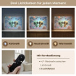 Aliens - Ruimte - Planeten Light Box met batterij (Wandlamp kind) middel -USP_lichtkleurDE
