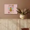 Bij - Geel - Bloemen - Kleurrijk PET vilt klein -sfeer4