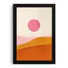 Zon - Heuvels - Abstract - Roze fotolijst zwart zonder passe partout klein -3d