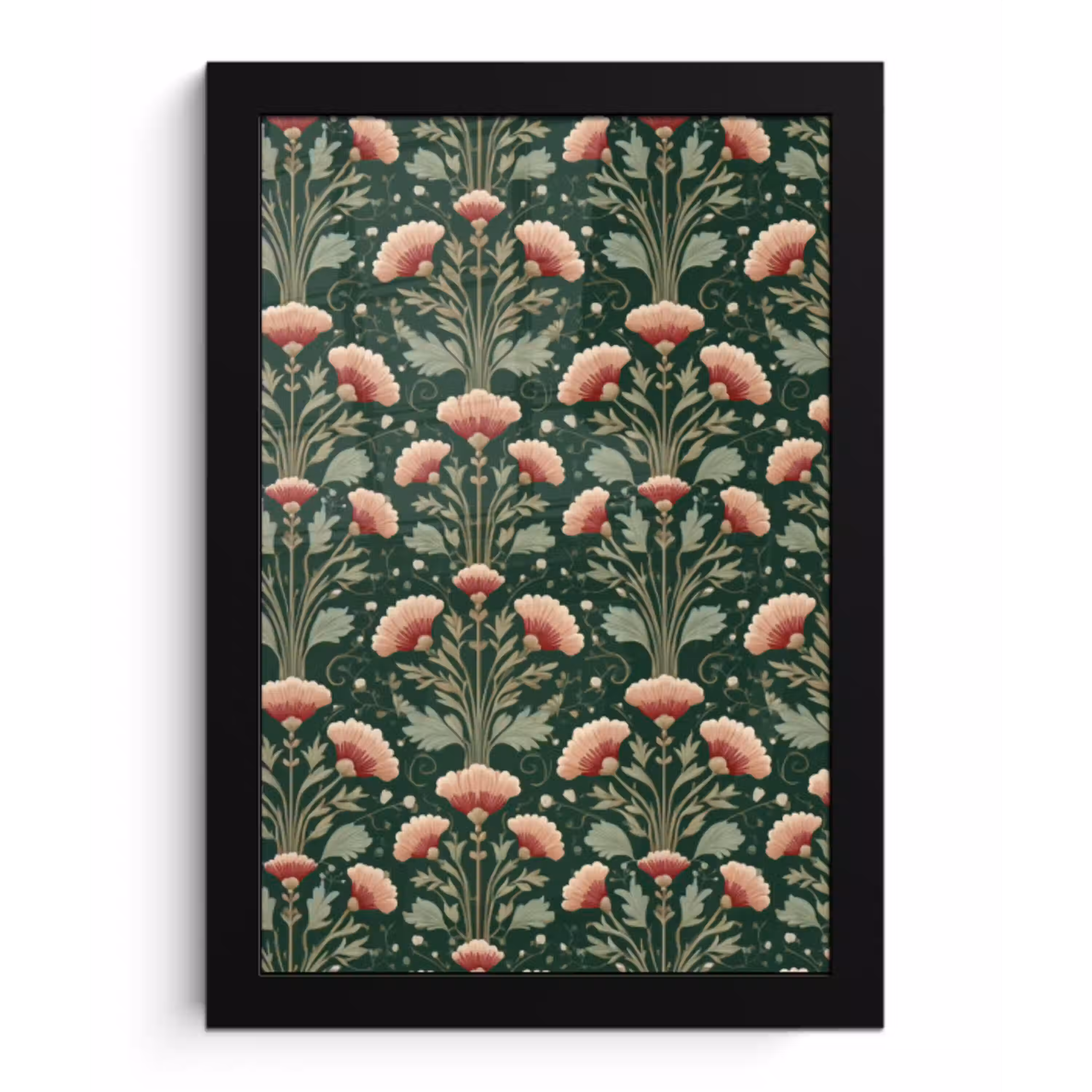 Patroon - Botanisch - Kleurrijk fotolijst zwart zonder passe partout klein 224 -3d