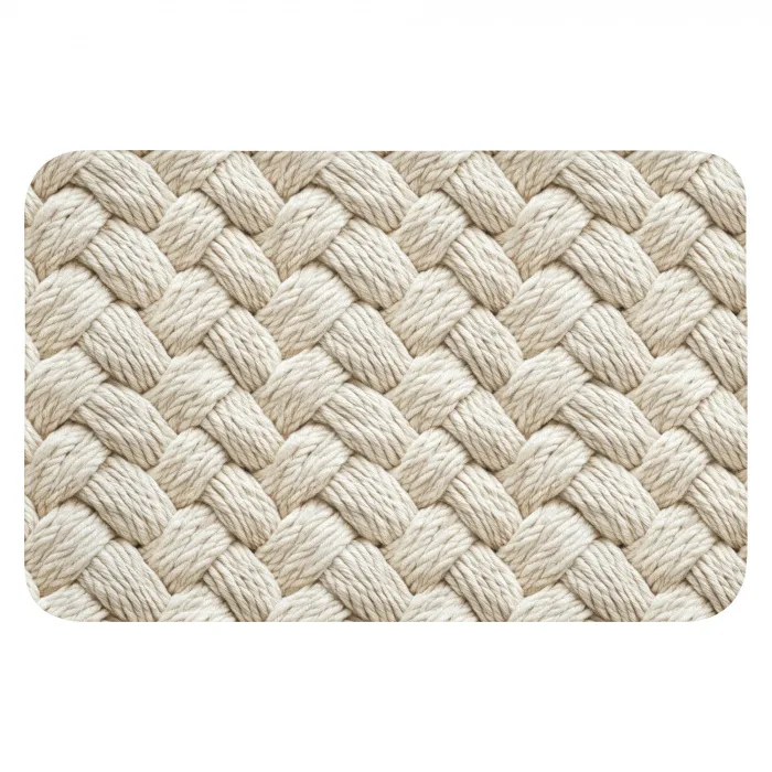 Touw - Gebreid - Beige Badmat klein 997 -3d