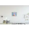 Dier - Ballon - Pasteltinten - Glanzend textielposter latten blank klein -kinderkamer