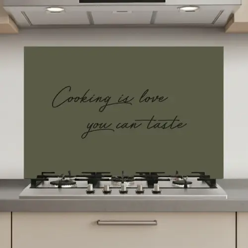 Cooking is love you can taste keuken achterwand spatscherm klein -3d_website