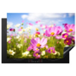 Zomerse Cosmea Inductie beschermer vinyl 3mm klein -3d