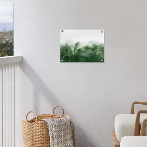Marmer - Groen - Luxe - Goud - Marmerlook tuinposter los doek klein -sfeer8