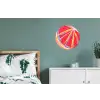 Grapefruit - Geschilderd - Roze - Strepen Wandcirkel aluminium klein -slaapkamer