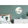 Terras - Illustratie - Groen Wandcirkel aluminium klein -slaapkamer