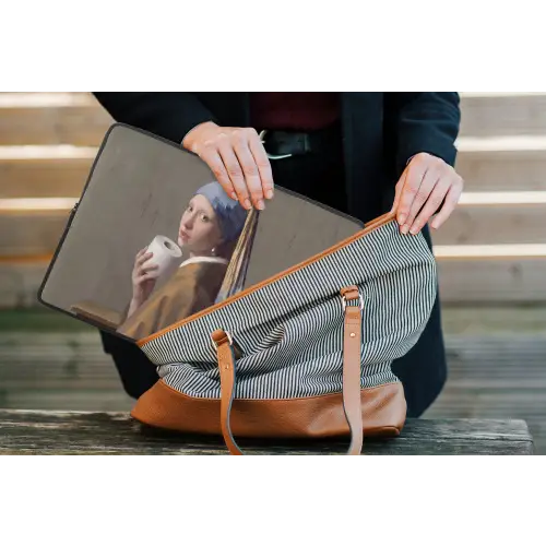 Klassiek - Humor - Kleurrijk laptophoes neopreen klein -tas