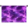 Paars - Bliksem - Wolken Wandkleed katoen klein 269 -zz3d