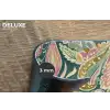 Patroon - Kleurrijk - Sierlijk - Groen Placemat vinyl groot -closeup