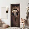 Olifant - Doorkijk - Deur - Houtlook deurposter klein -sfeer6