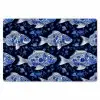 Vissen - Bloemen - Blauw Placemat vinyl groot 368 -zzsfeer1_Kitchenyeah-website