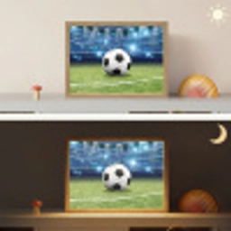 Voetbal - Stadion - Bal - Jongens Light Box met batterij (Wandlamp kind) middel -sfeer3_kind