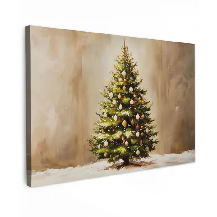 Kerst - Sfeer - Groen canvas 2cm klein -z3d