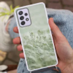 Grassen - Minimalistisch - Groen Hoesje Samsung Galaxy A52 5G met koord klein -sfeer3