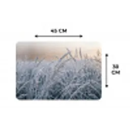 Rijp - Gras - Kristallen - Winter - Minimalistisch Placemat vinyl groot -specs
