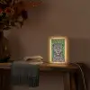 Panter - Zebrapatroon - Groen Light Box met kabel (Tafellamp) klein -sfeer4