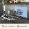 Glitters - Hamburger - Blauw keuken achterwand spatscherm klein -usp_NL
