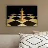 Schaakstuk - Koning - Schaakbord - Geblokt canvas 2cm klein -sfeer3