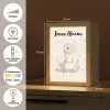 Dinosaurus - Bladeren - Pastel - Stippen Light Box met kabel (Kinderlampje) klein -USP_NL