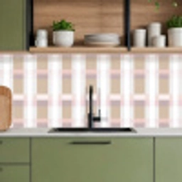 Ruitpatroon - Aardetinten - Minimalistisch keuken achterwand 2 middel 871 -sfeer3