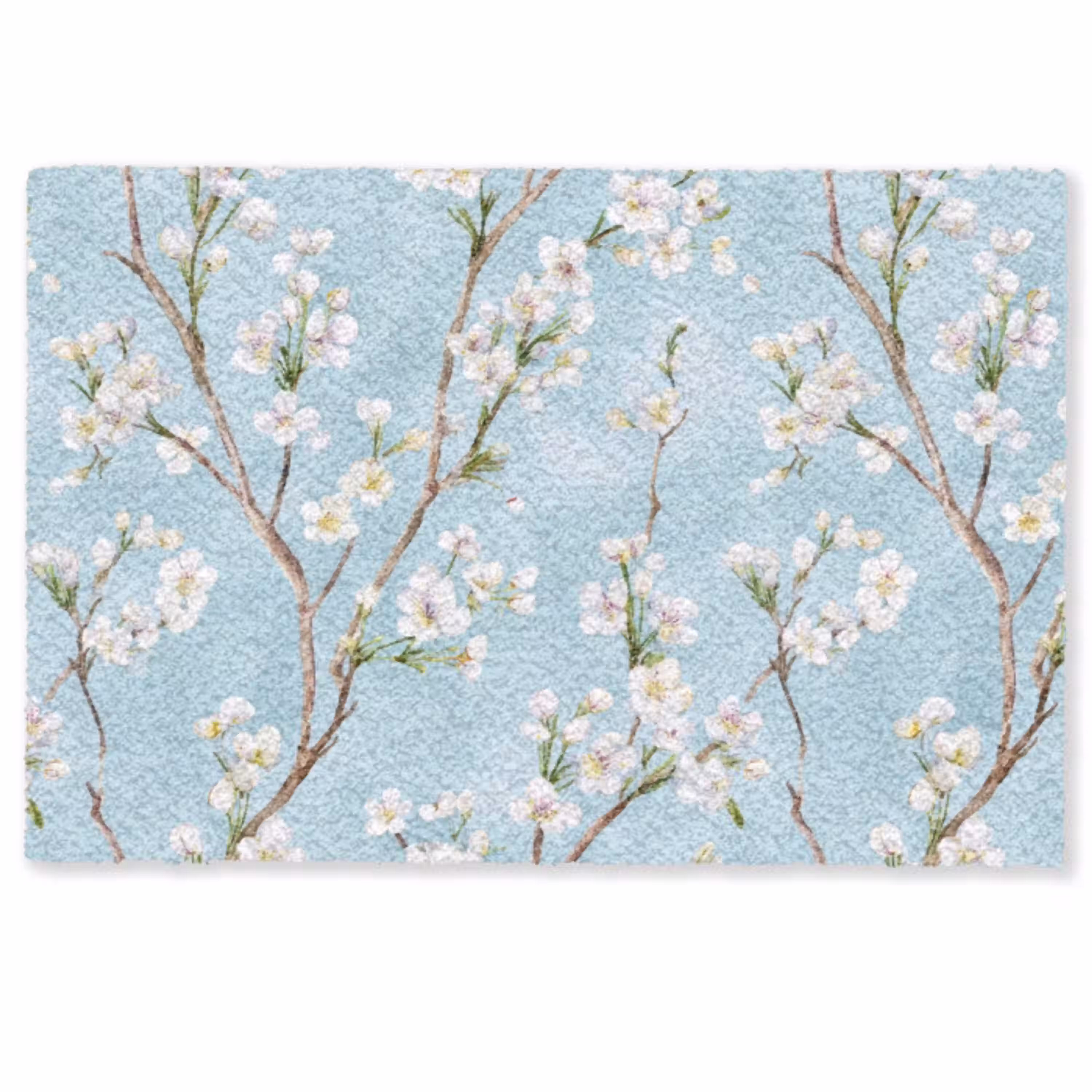 Kersenbloesem - Textuur - Blauw Deurmat klein 898 -zkaufland3d