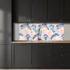 Patronen - Roos - Vogel - Blauw keuken achterwand 2 middel 871 -sfeer1