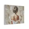 Vrouw - Verf - Abstract - Beige - Modern PET vilt klein -3d