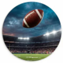 Football - Bal - Stadion - Sport Wandcirkel kunststof plaat 5mm dik klein -3d