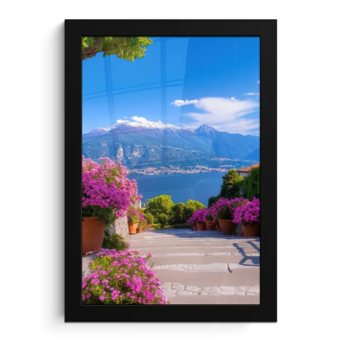 Lake Como - Italië - Landschap fotolijst zwart zonder passe partout klein -3d