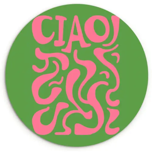 Abstract - Roze - Ciao - Vormen Wandcirkel kunststof plaat 5mm dik klein -3d