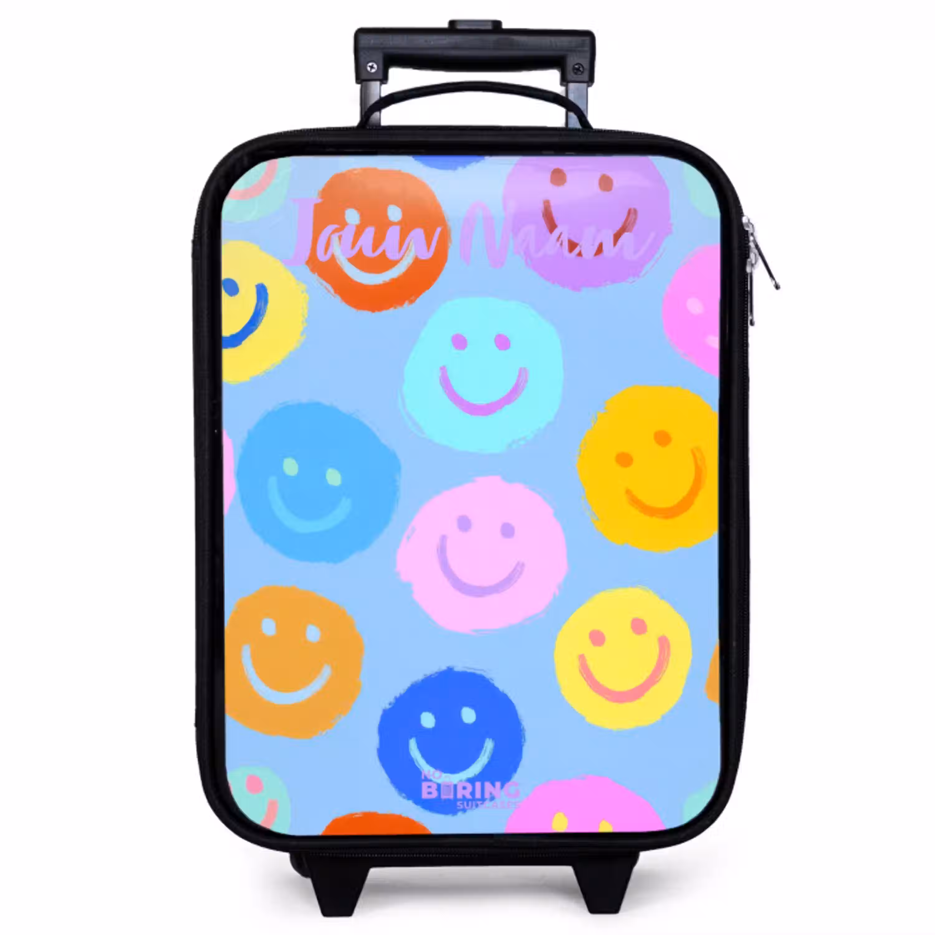 Vrolijk patroon van smileys Kinderkoffer - Zwart klein -zzz_website3d