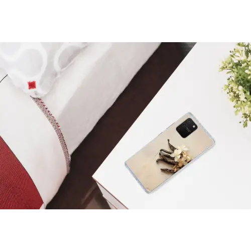 Vanille - Bloemen - Beige Telefoonhoesje Samsung Galaxy S10 Lite klein -kamerS10Lite